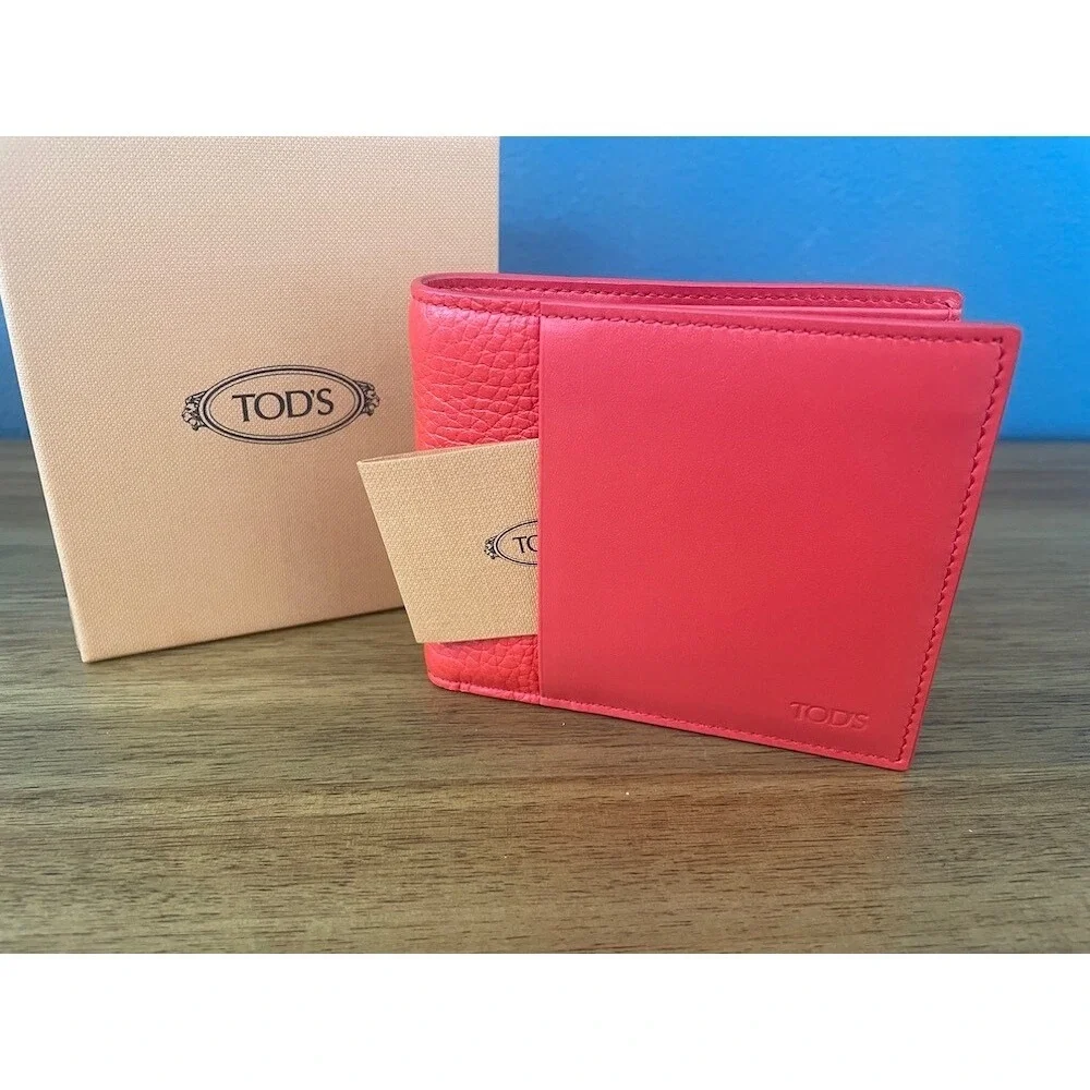 Tod's‎ Men's Orange Leather bifold Wallet, XAMORIC0300ISEG837